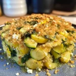 Baked Zucchini, Spinach, and Feta Casserole
