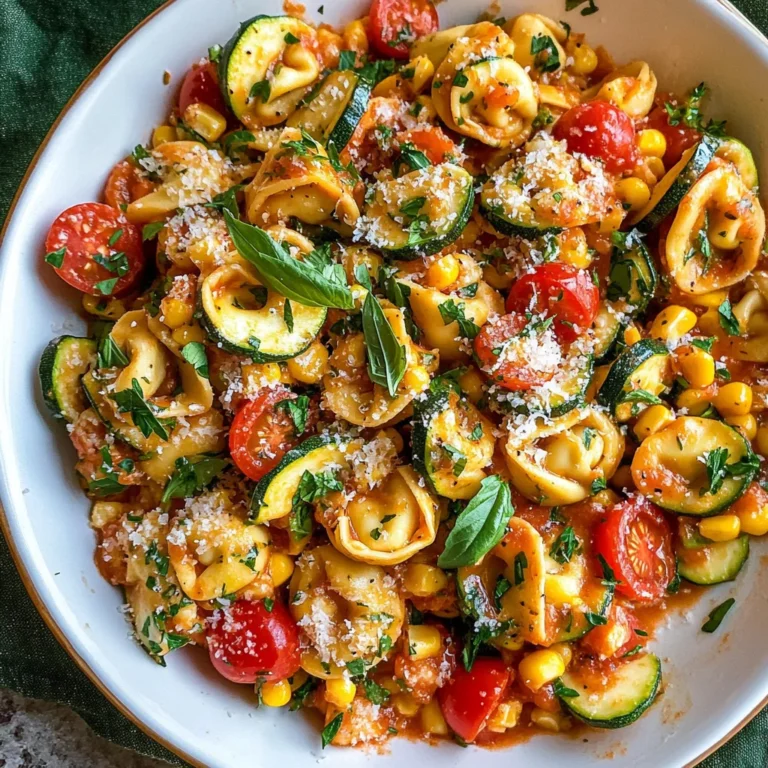Cheese Tortellini with Summer Veggies