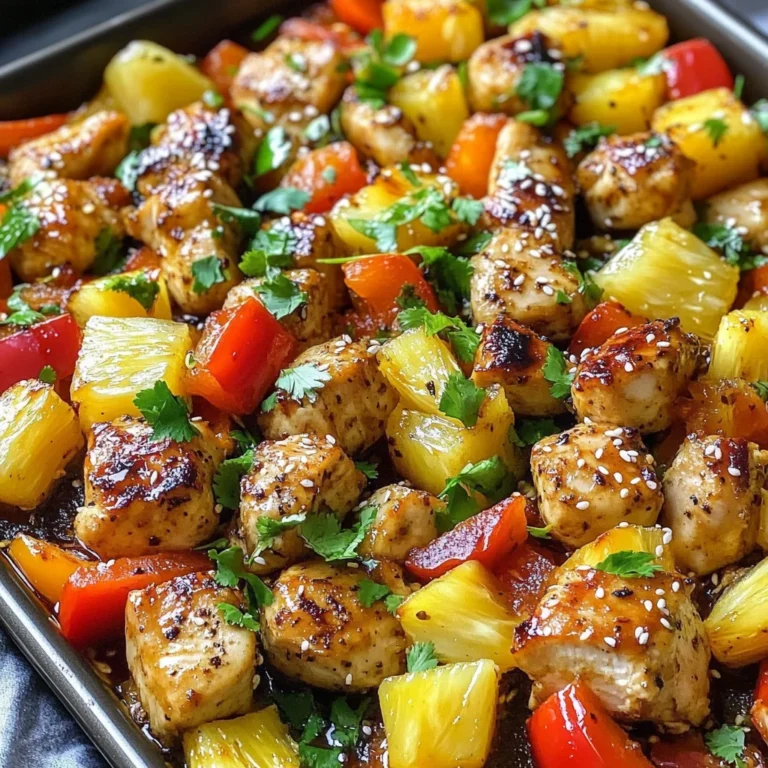 Hawaiian Chicken Sheet Pan Meal (Whole30, Paleo, Low Carb)