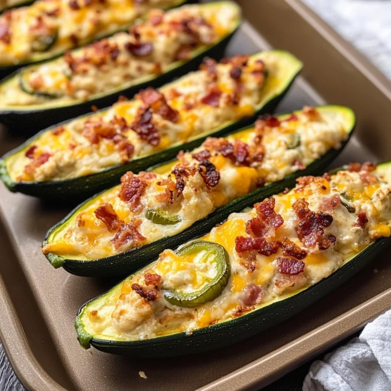 Jalapeno Popper Zucchini Boats