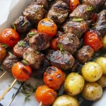 Rosemary Garlic Steak Kebabs