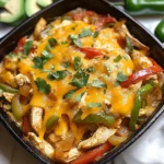 Chicken Fajitas Casserole (easy and cheesy!)