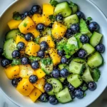 Mango Cucumber Salad with Blueberries and Avocado