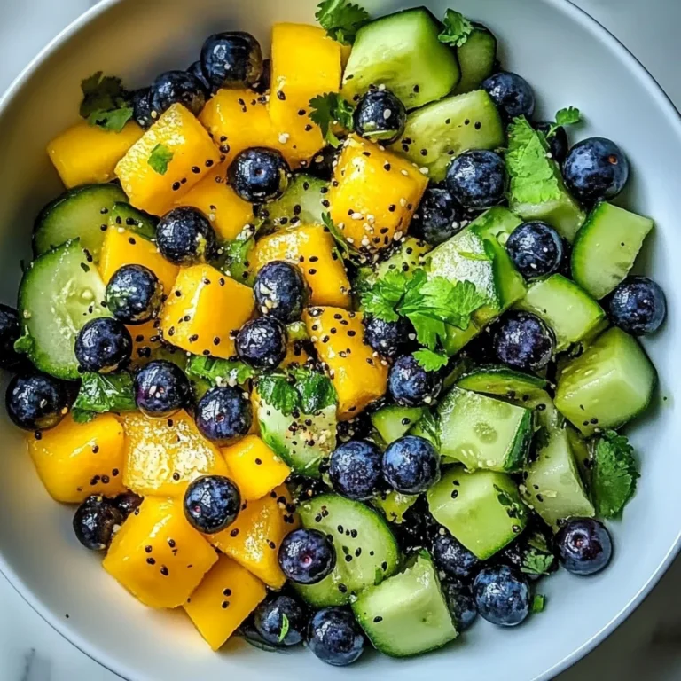Mango Cucumber Salad with Blueberries and Avocado