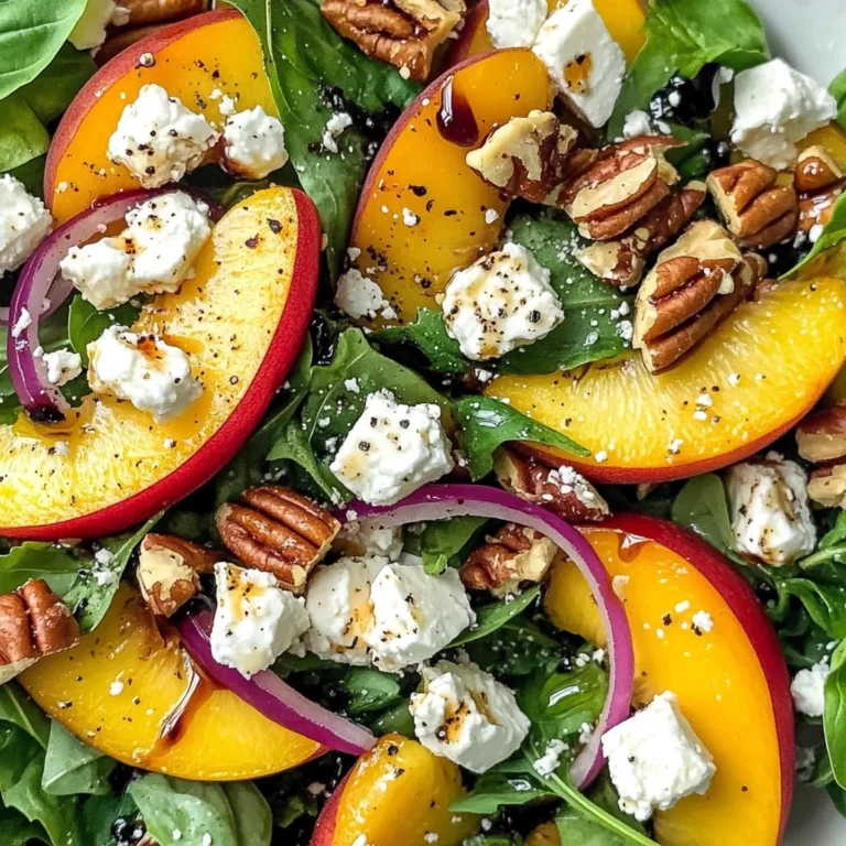 Simple Peach Feta Salad