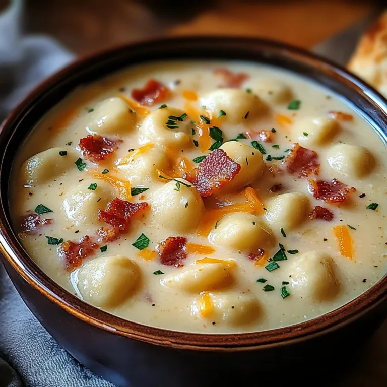Turkey Bacon Cheddar Gnocchi Soup – A Rich and Creamy Comfort Meal