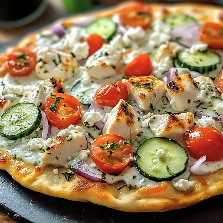 Tzatziki Chicken & Veggie Naan Pizza